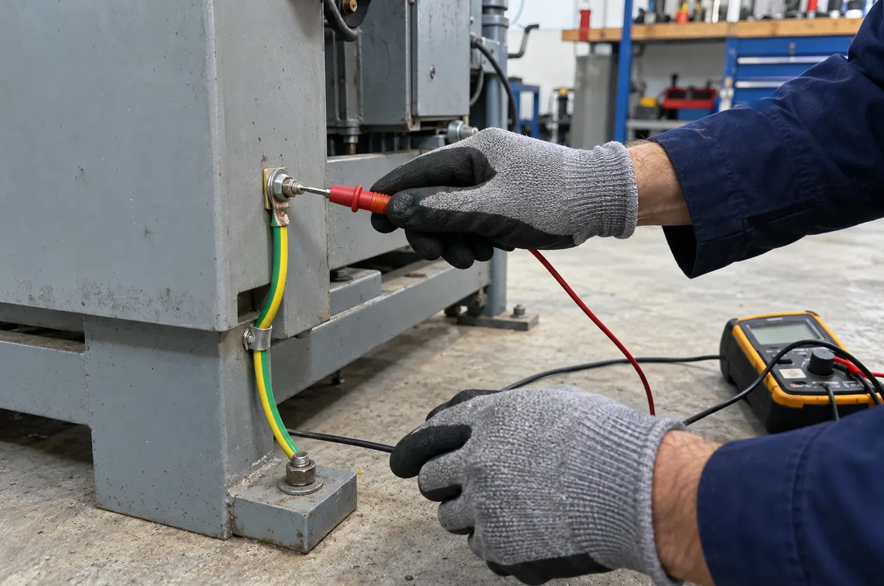 Verificarea continuității protecției unei carcase metalice