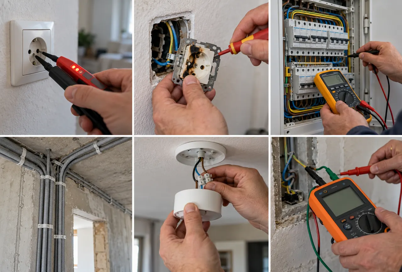 Probleme electrice București ilustrate în șase tipuri de intervenții